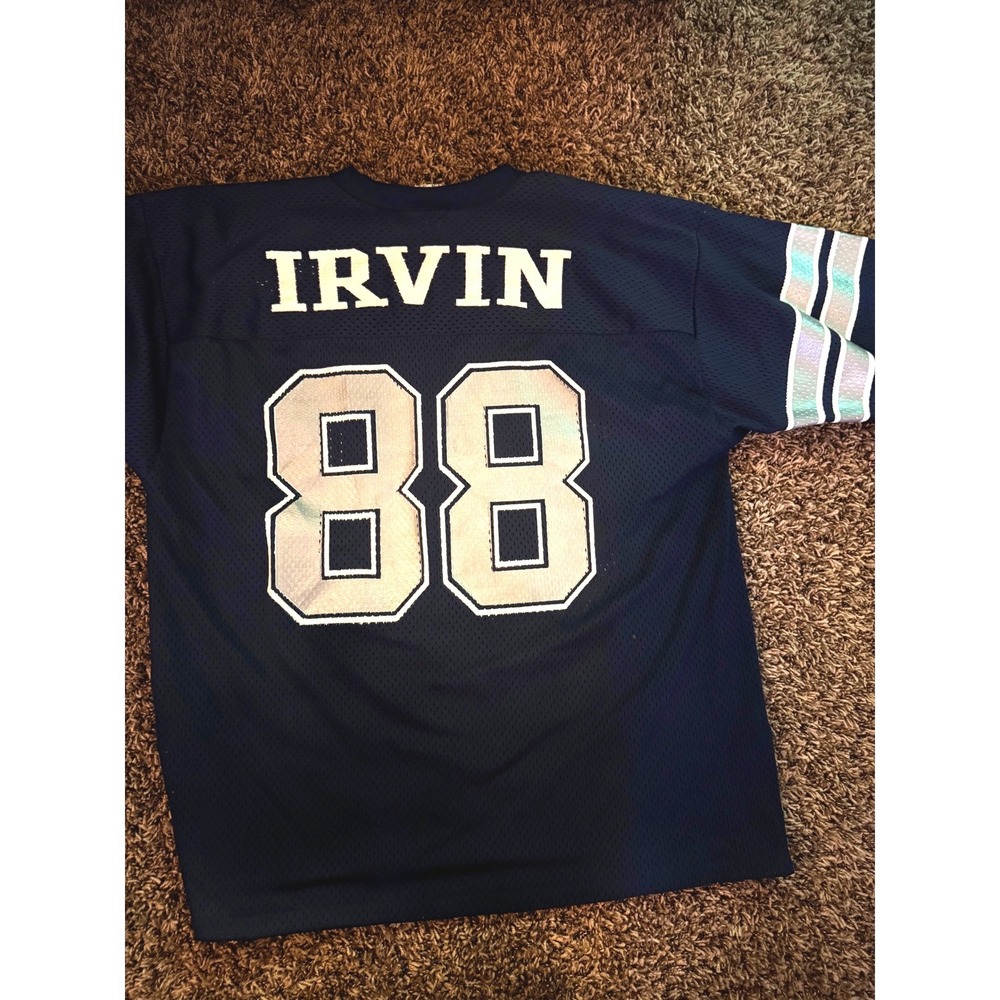 Vintage 1993 Logo 7 Dallas Cowboys Michael Irvin Super Bowl XXVII Jersey Navy L